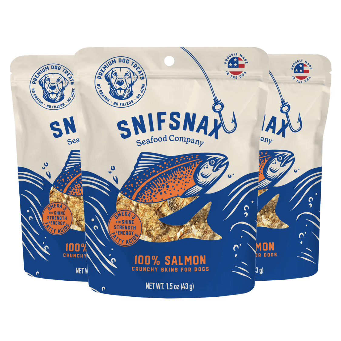 100% Salmon Crunchy Skins 3-Pack (1.5oz)