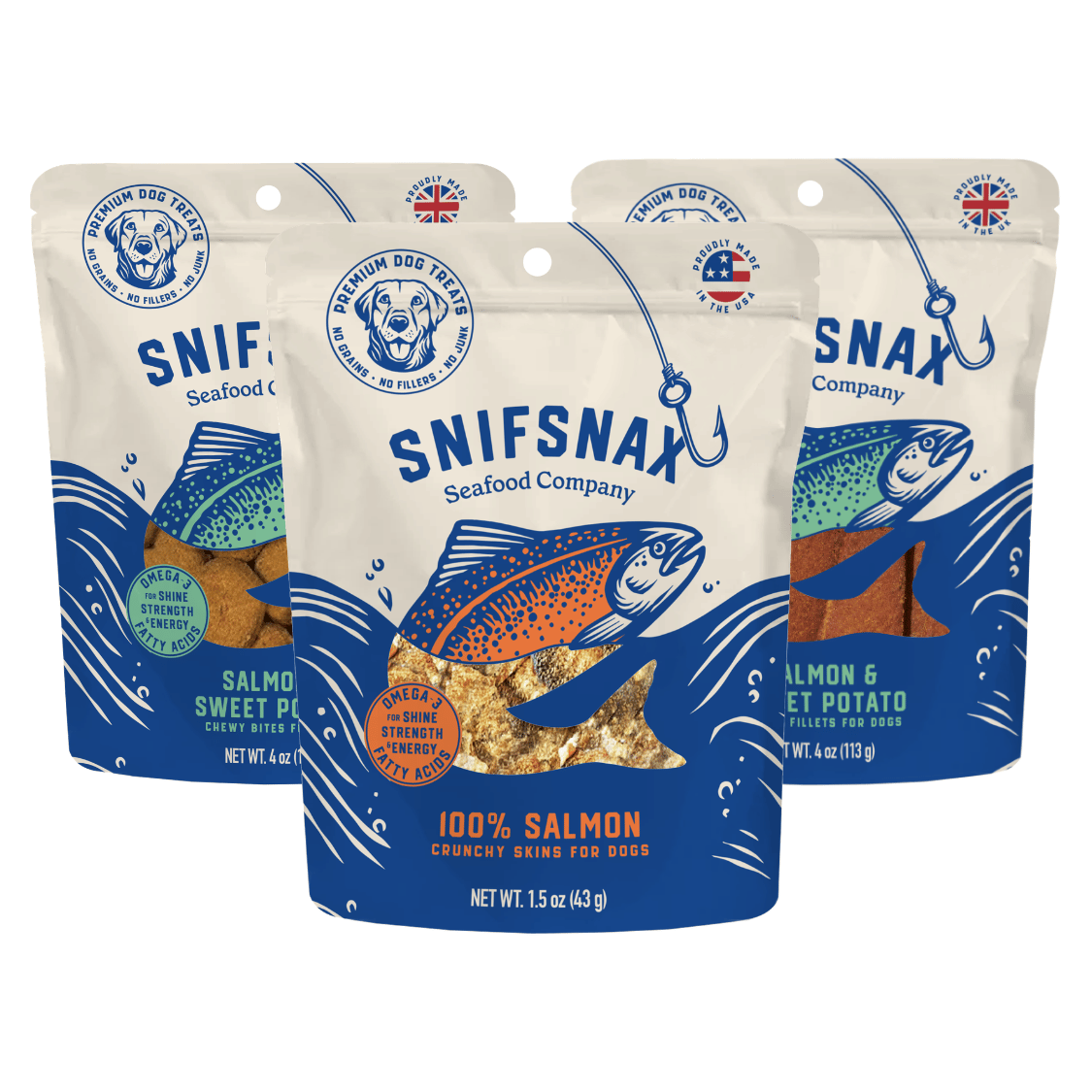 Salmon Treats Variety 3-Pack (4oz/1.5oz)