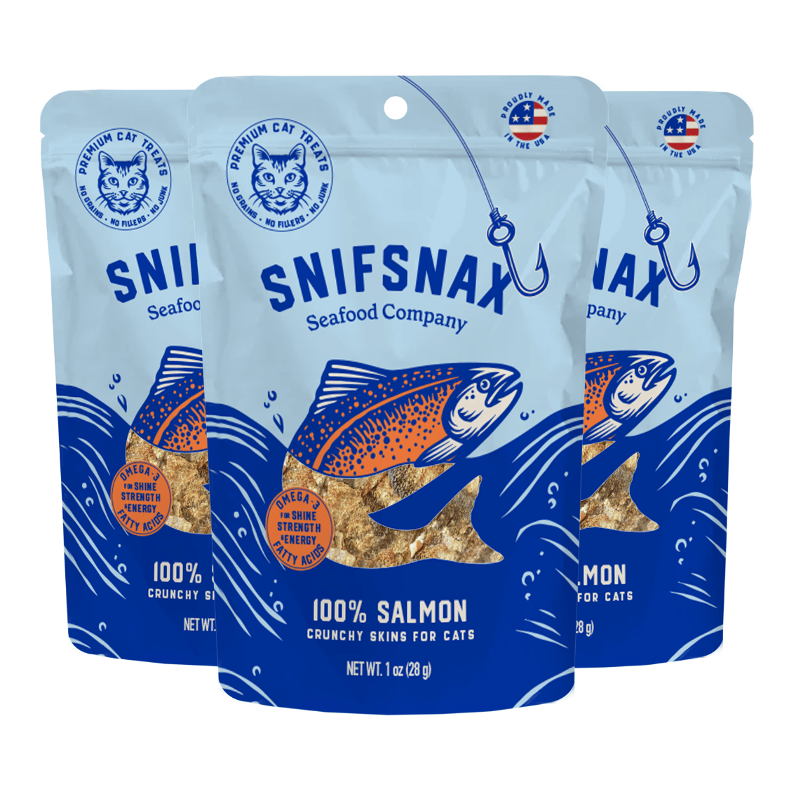 Crunchy Salmon Skins for Cats