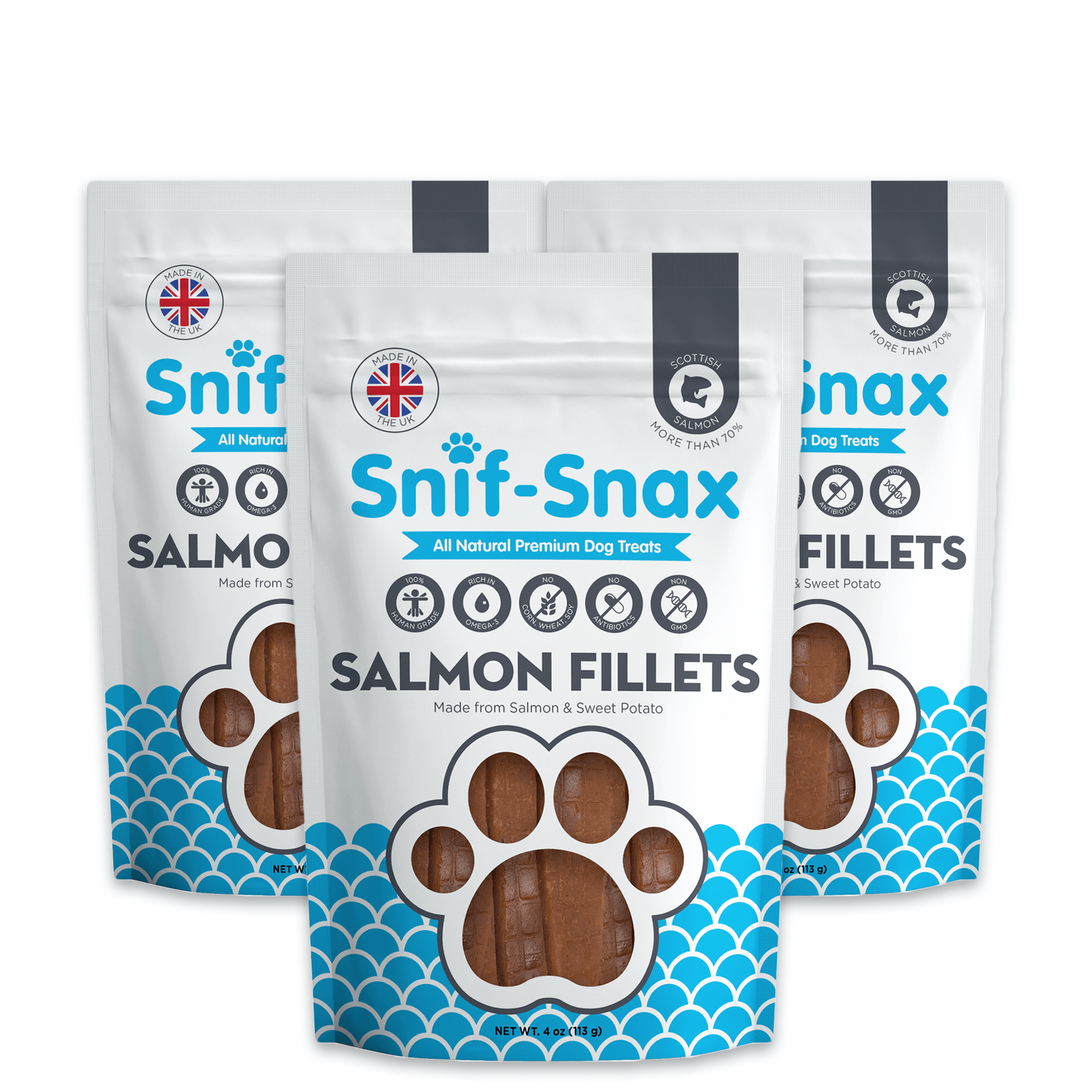 Scottish Salmon Fillets (4oz) 3-Pack