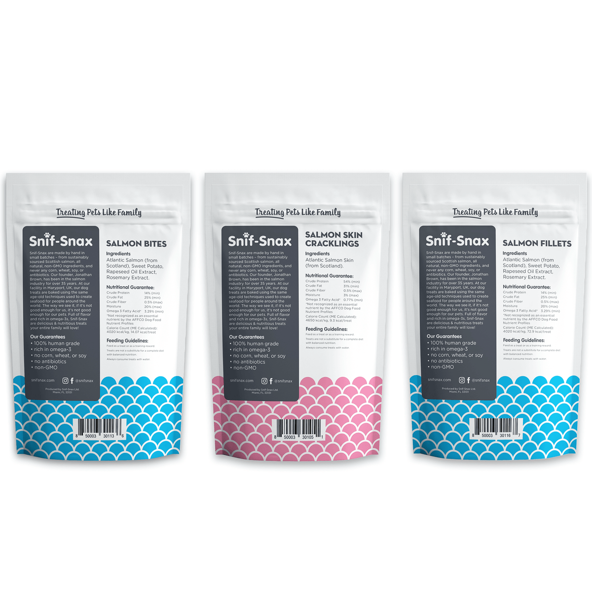 Salmon Treats Variety 3-Pack (Sample)