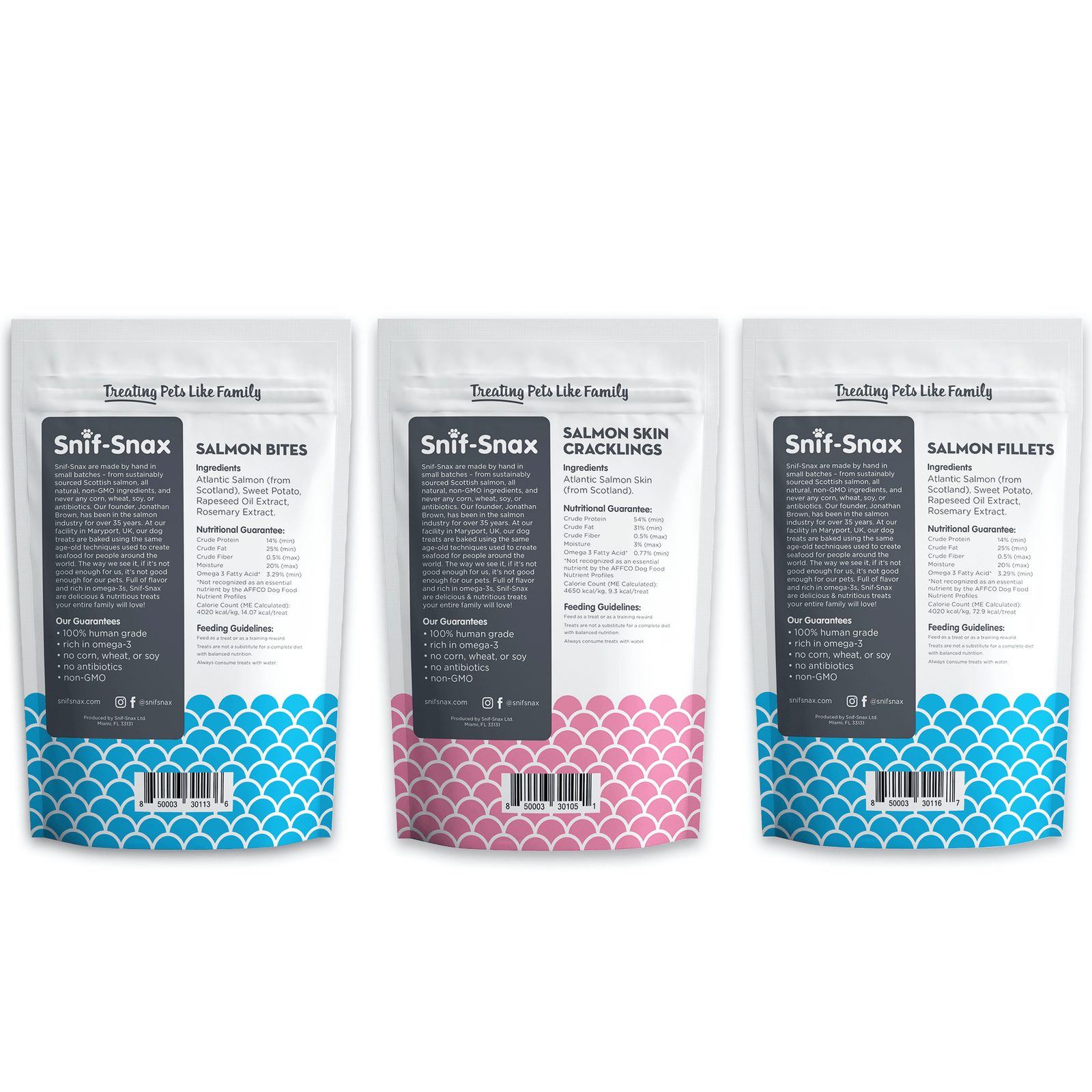 Salmon Treats Variety 3-Pack (Sample)