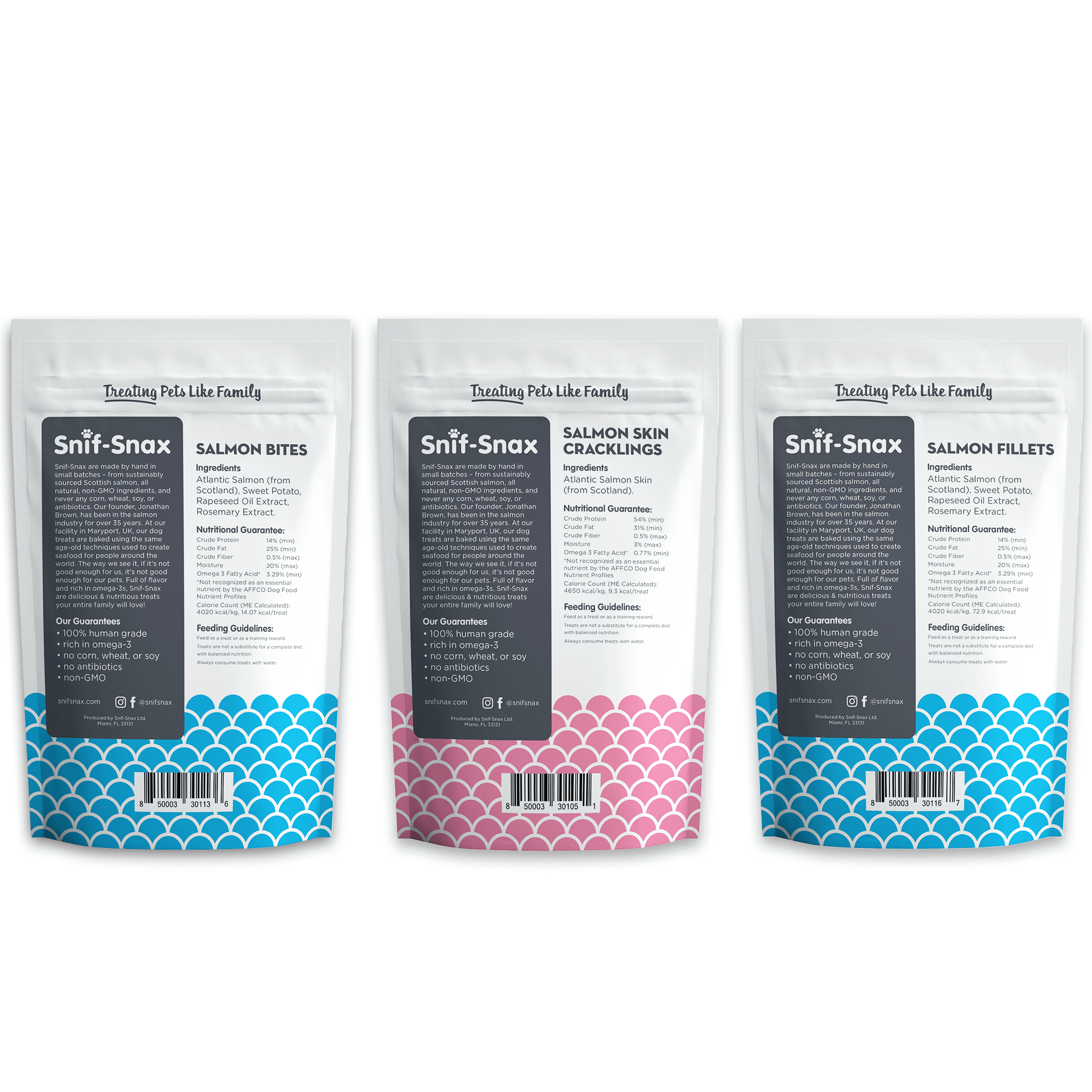 Salmon Treats Variety 3-Pack