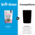 Comparison of Snif-Snax salmon skin cracker packaging with a black square labeled 'Competitors' on a blue and white background.