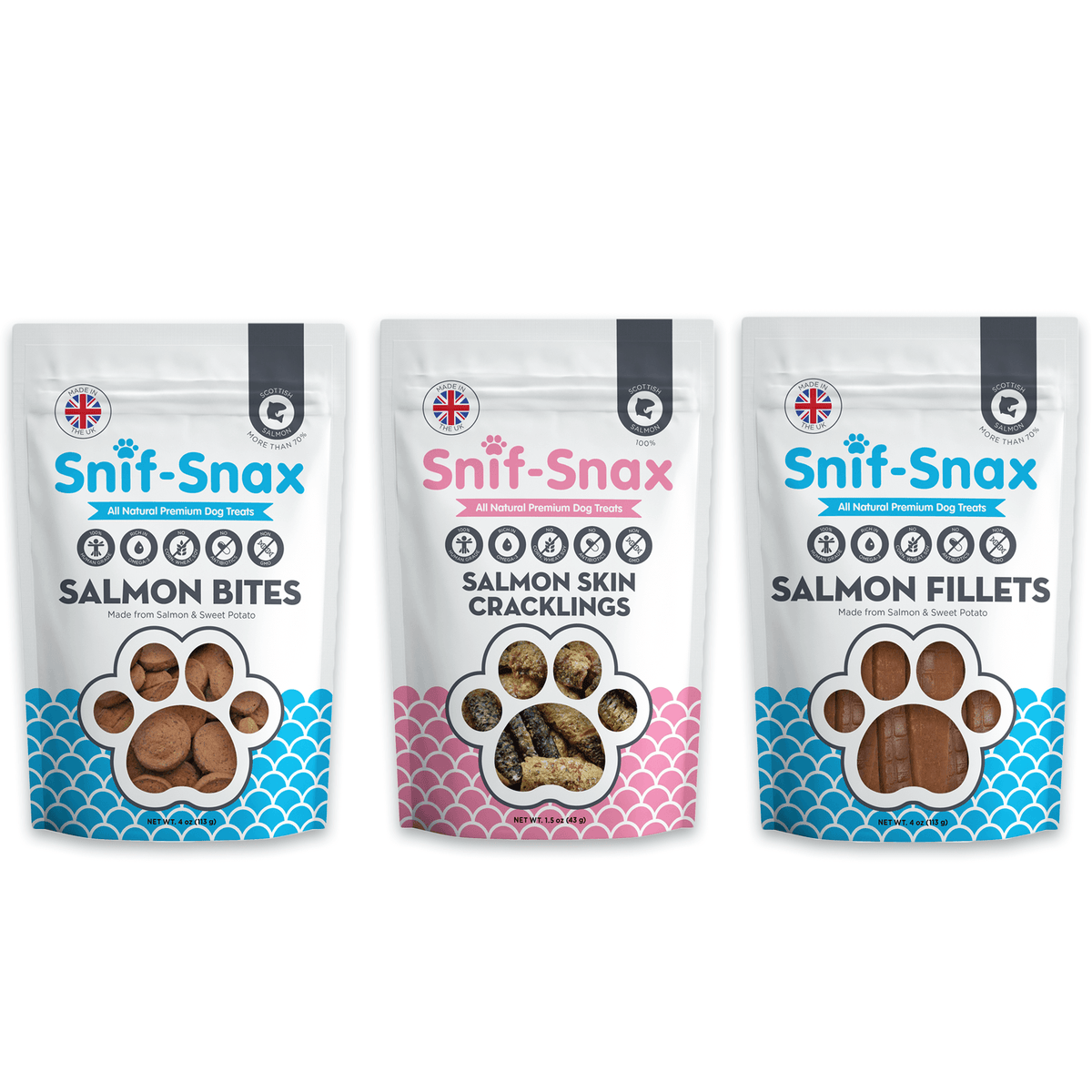 Salmon Treats Variety 3-Pack (Sample)