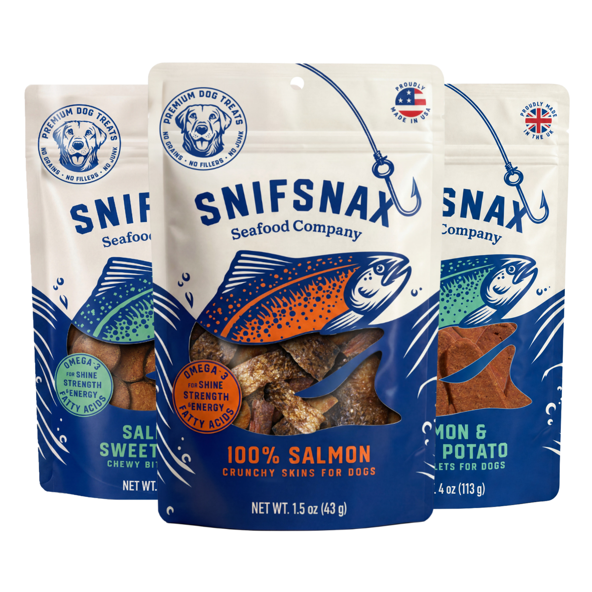 Salmon Treats Variety 3-Pack (4oz/1.5oz)