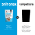 Comparison chart between Snif-Snax Salmon Bites and competitors' product, highlighting ingredients.